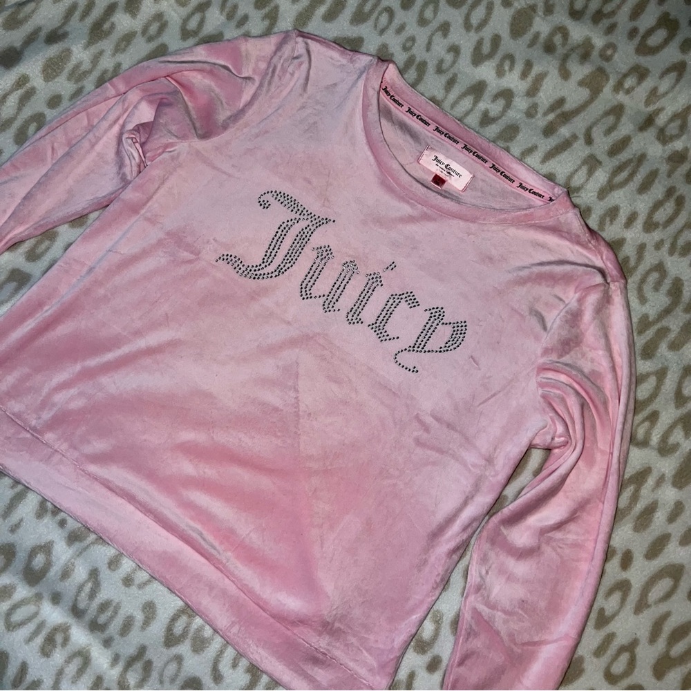 💖 BABY PINK VELVET LONG SLEECE JUICY PULLOVER 💖